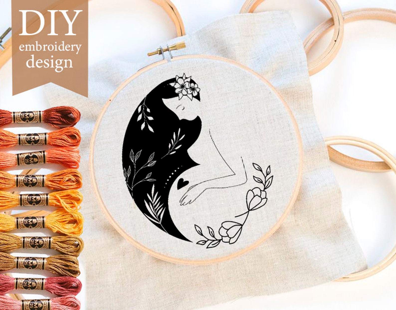 Pregnant woman hand embroidery nwcvq pdf pregnancy hand  etsy Pregnant woman hand embroidery nwcvq pdf pregnancy hand  etsy