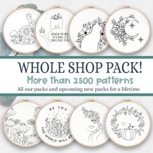 Now 2600 embroidery template, MEGA OFFER LIFETIME embroidery, present and future, Super Bundle pack, Access lifetime, 6 sizes each design