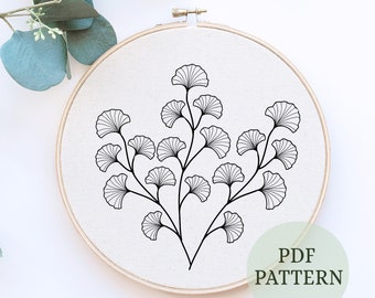 Floral Embroidery Pattern: Beginner Hand Stitch (PDF Pattern)