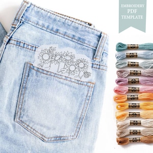 Decorate Your Clothes with Embroidery, Diy Flower Embroidery, Embroidery on Clothes, Clothing Embroidery, Beginners Embroidery, sunflowers
