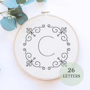 Alphabet letters Set, Embroidery PDF Pattern, monogram embroidery pattern, Complete Alphabet,  needlepoint pattern download, nursery decor