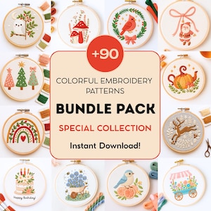 Special Collection embroidery templates, MEGA OFFER LIFETIME patterns, present and future, Super Bundle pack, colorful embroidery patterns
