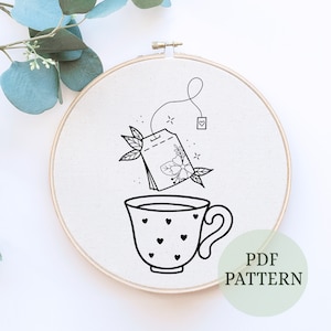 Spring Hand embroidery pattern - Embroidery pattern - Embroidery designs - Embroidery hoop - Beginner embroidery pattern
