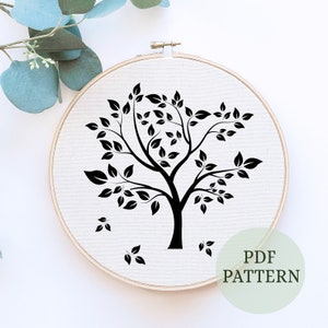 PDF pattern Tree of life, Hand embroidery pattern, Embroidery pattern, Spring Embroidery designs, Beginner hand embroidery pattern