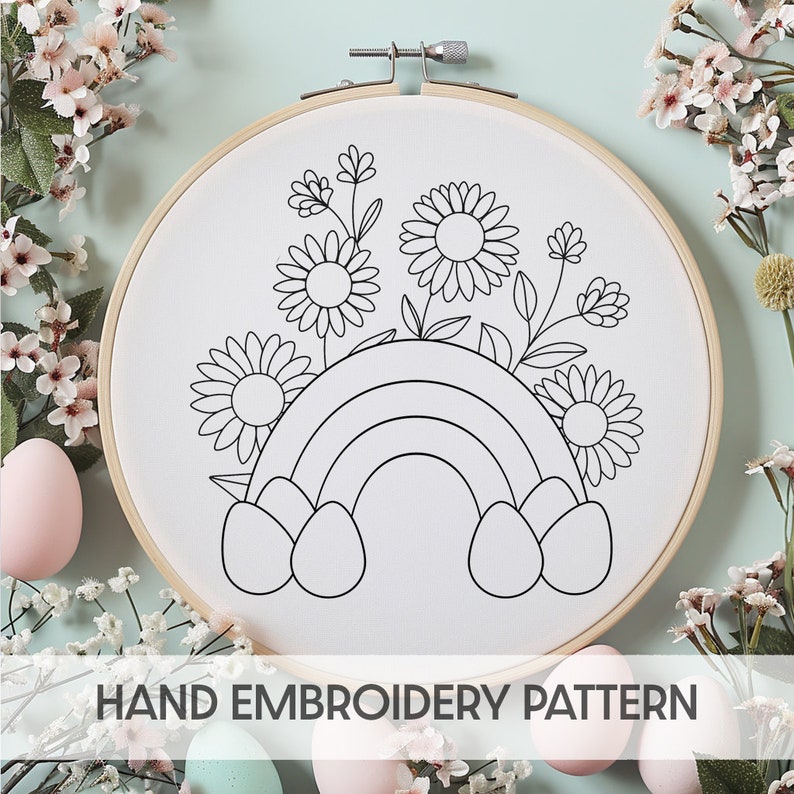 Easter Hand Embroidery Pattern Bundle, DIY Decor (digital Download) - Etsy