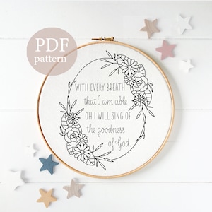 Bible Hand Embroidery, Scripture Design, Modern Embroidery, Bible Verse ...