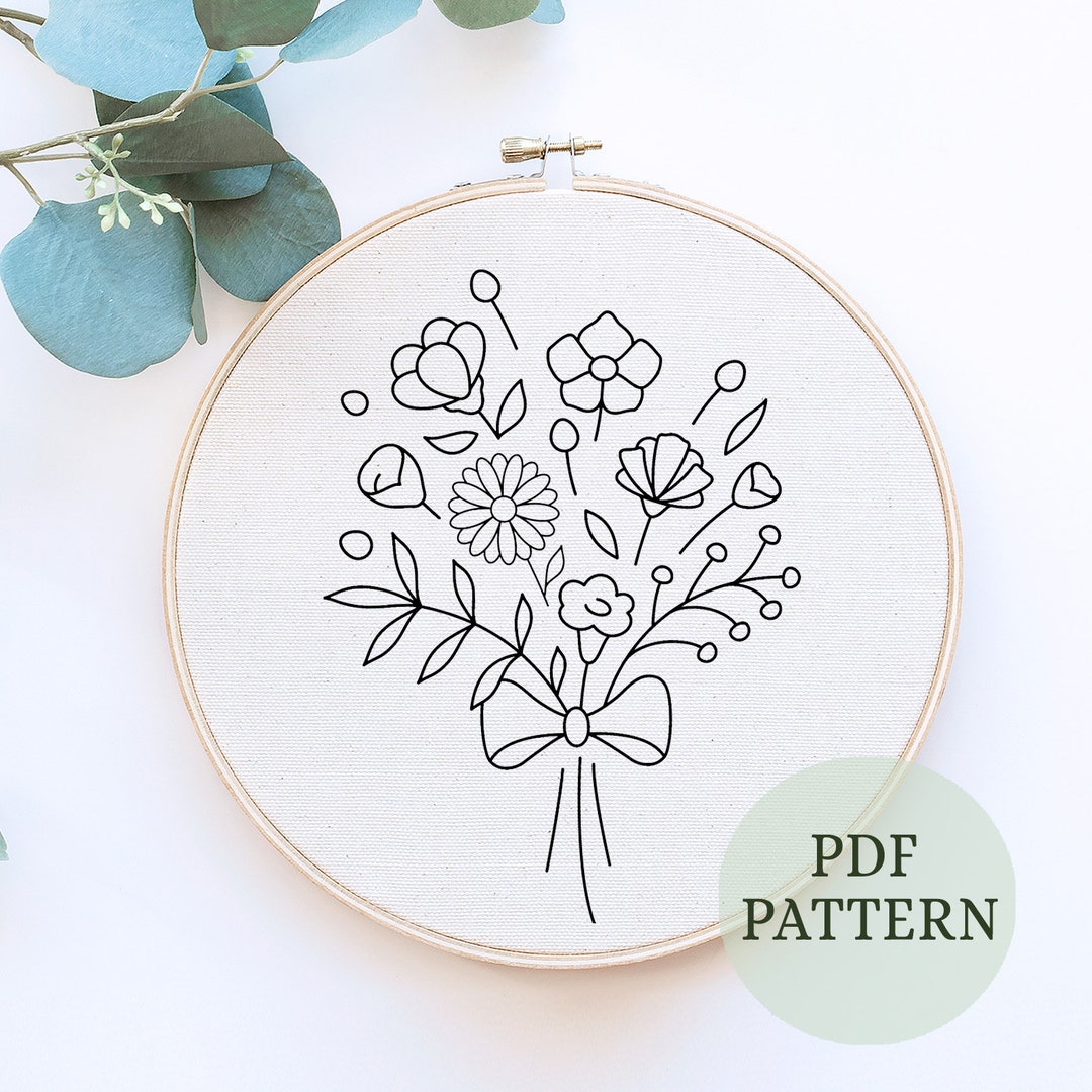 dried-flowers-bouquet-hand-embroidery-pattern-beginner-embroidery-pattern-pdf-flowers-embroidery-pattern-for-beginners-vintage-bouquet-etsy