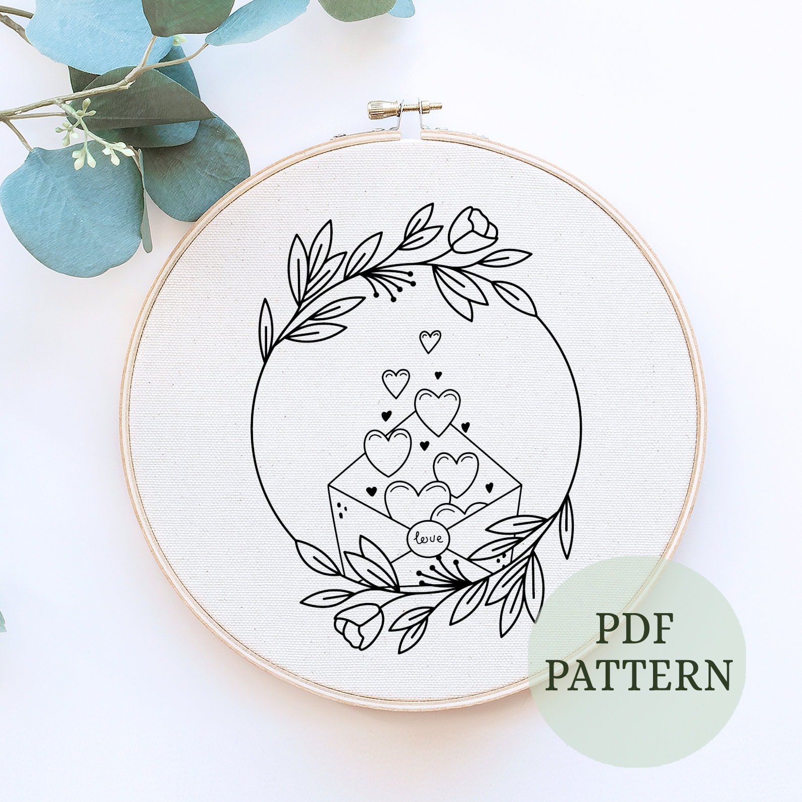 Love Wreath Hand Embroidery Pattern, Hand Embroidery Valentine, Hand  Embroidery Pattern, Love Frame Embroidery Pdf,valentine Hand Embroidery -   Canada
