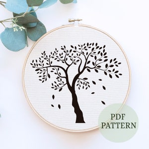 PDF pattern Tree of life, Hand embroidery pattern, Embroidery pattern, Spring Embroidery designs, Beginner hand embroidery pattern