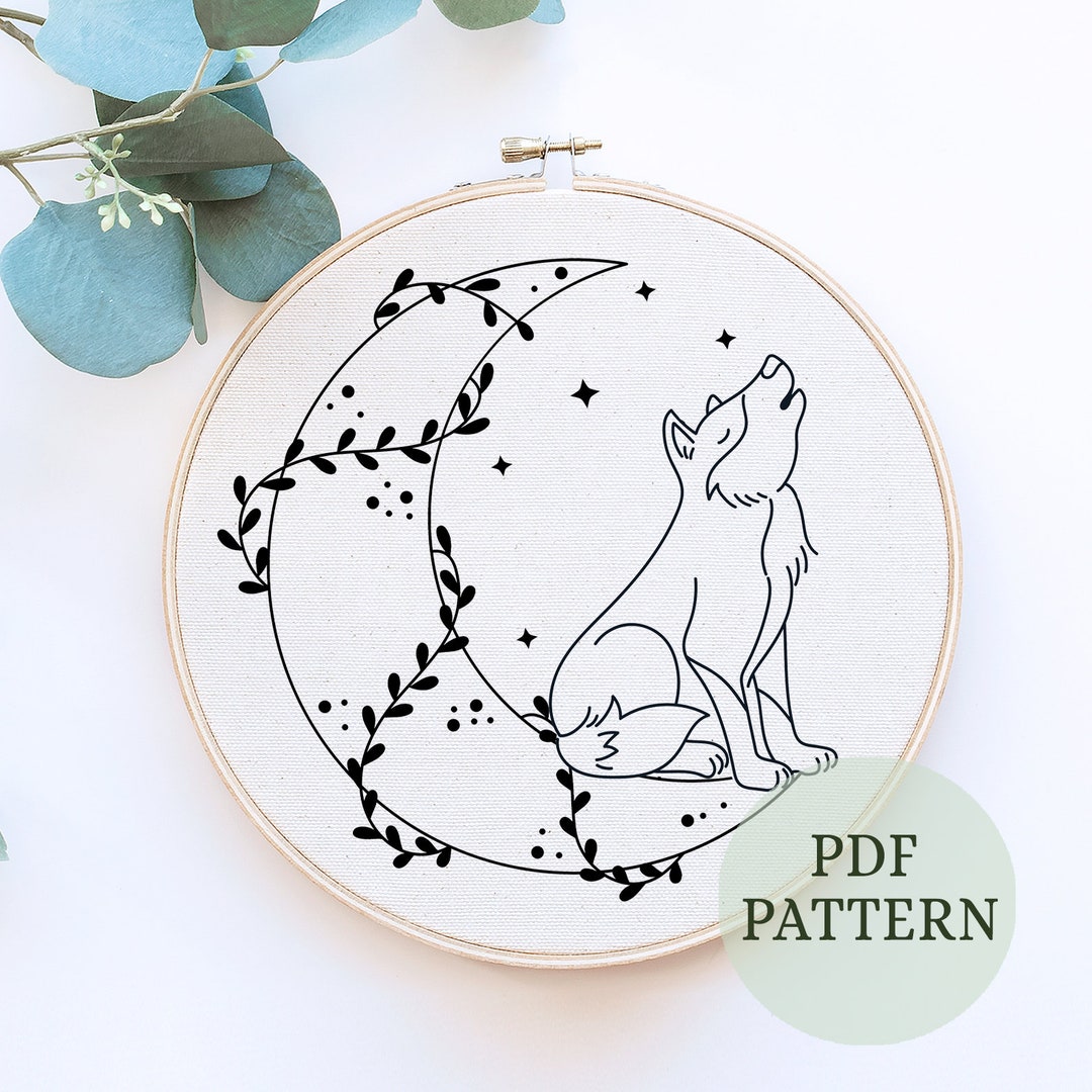 Fox Embroidery Pattern, Beginner Embroidery PDF, Instant Digital ...