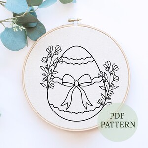 Easter Embroidery Pattern, Easter Embroidery Design, Embroidery Pattern, DIY Embroidery, Hand Embroidery, Floral Embroidery, easter decor