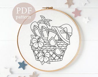 Stack of Books Hand Embroidery Pattern 6 - Book Addict Embroidery PDF -  Embroidery Pattern Pdf - Modern Hand Embroidery PDF Pattern