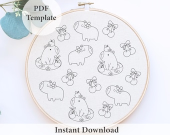 Stickdatei Capybara & Kirsche: Fun Animal Design (PDF)