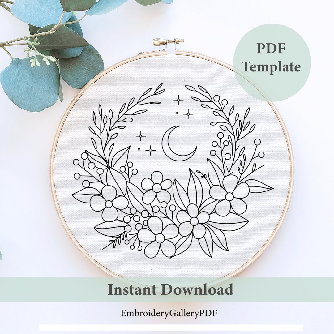 Magical Flowers Embroidery Pattern: Vintage Bouquet (PDF Pattern) - Etsy