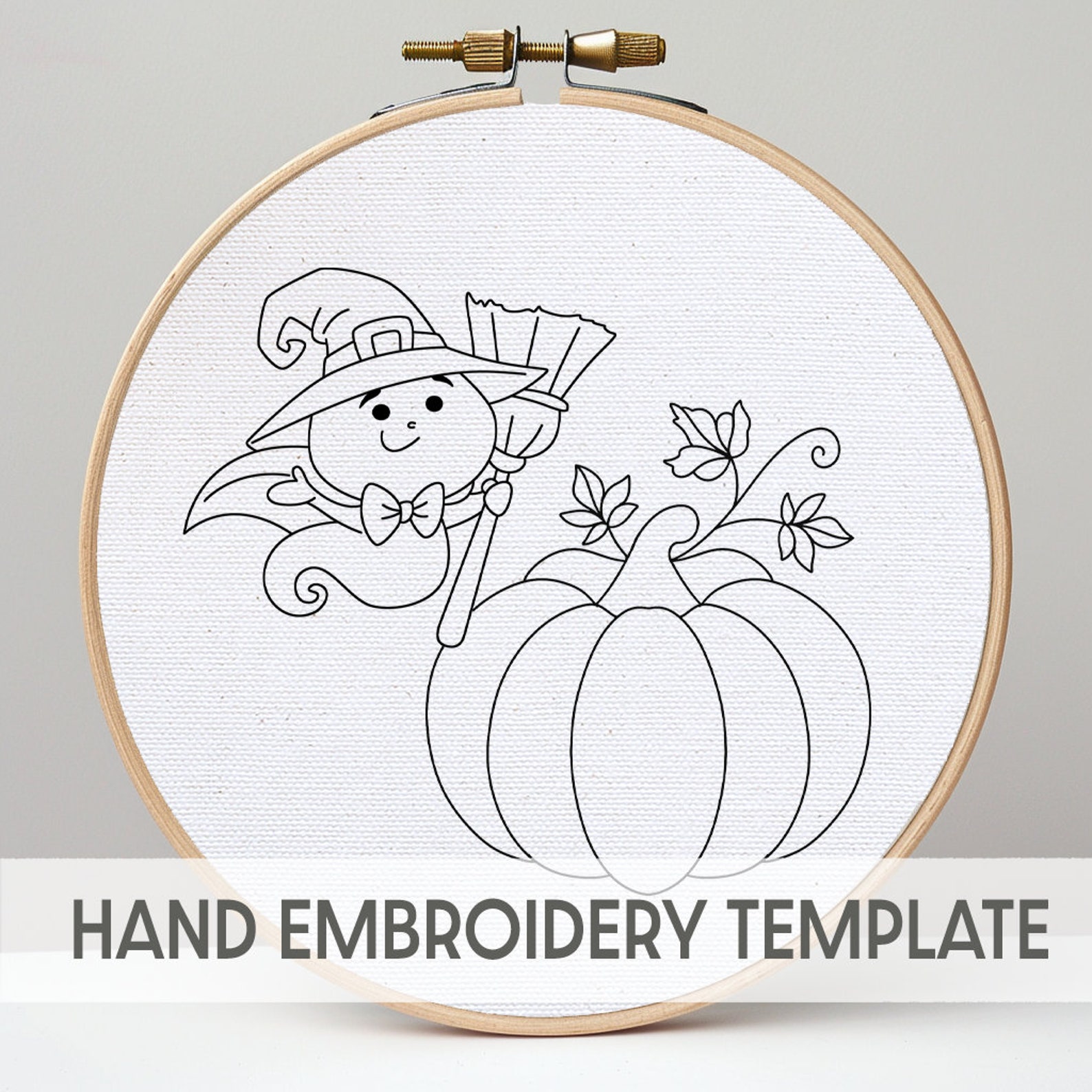 Pumpkin Hand Embroidery Pattern: Autumn Halloween Design (PDF Pattern ...