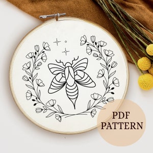 Bumble Bee Hand Embroidery Pattern, PDF Instant Download, Bee ...