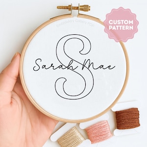 Initial Letter Embroidery Pattern: Custom Nursery Decor (PDF Pattern)