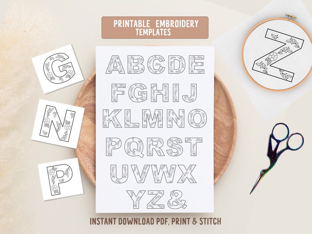 Alphabet Hand Embroidery, Diy Flower Embroidery, Embroidery on Clothes