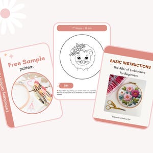 K&ouml;nnte beinhalten: Ein kostenloses Stickmuster-Beispiel f&uuml;r einen L&ouml;wenkopf mit einer Blumenkrone. Das Muster ist f&uuml;r einen 18 cm gro&szlig;en Stickrahmen. Das Bild enth&auml;lt auch eine grundlegende Anleitung f&uuml;r Stickanf&auml;nger.