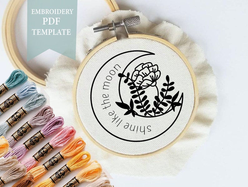 Embroidery Bundle Hand Embroidery Patterns Celestial Etsy