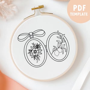 Lemons Embroidery Pattern, PDF Download, Lemon Decor, Fruit Embroidery Design, Citrus locket, Floral Embroidery, Kitchen Decor, summer craft