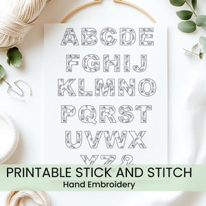 Alphabet hand Embroidery, Diy Flower Embroidery, Embroidery on Clothes, Clothing Embroidery, Beginners Embroidery, idea gift, pocket flower