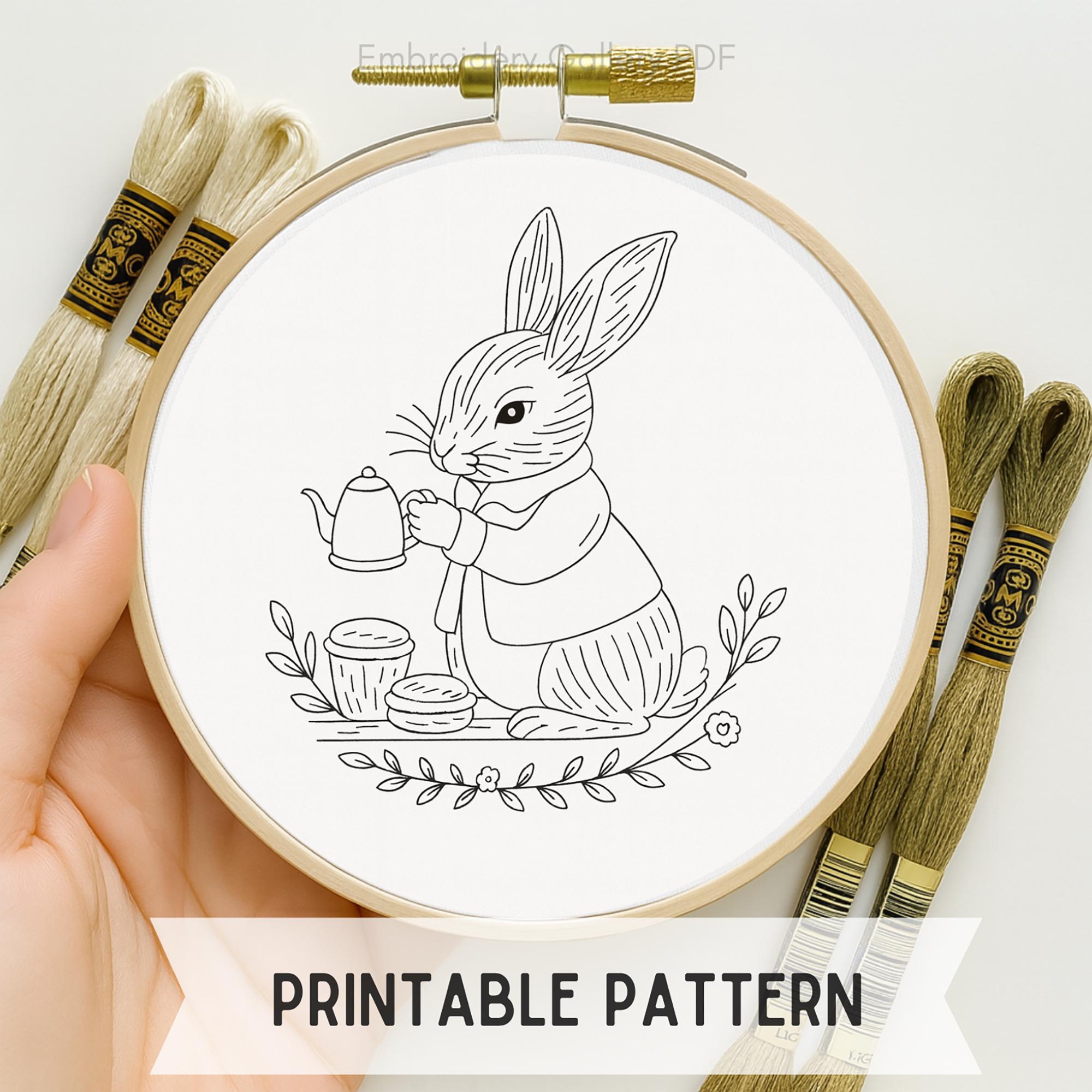 Printable Peter Rabbit Patterns Peter Rabbit Hand Embroidery Pattern, Storybook Nursery Decor (PDF ...