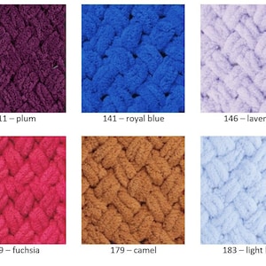 Yarn Alize Puffy plush yarn Puffy Color yarn loops yarn children's yarn baby yarn blanket yarn plaid yarn velvet yarn no hook yarn no needle image 5
