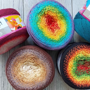 Gradient yarn YarnArt Flowers 250g(1000m) cakes yarn cotton batik yarn grade yarn gradient cotton gradient grade yarn cotton yarn multicolor