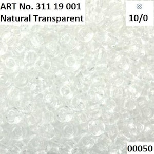 10/0 Preciosa 00050 Seed Beads Preciosa Rocailles Natural Transparent ART No.311 19 001 embroidery beadsfancywork beads Czech beads Preciosa