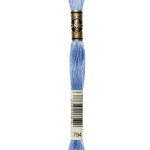 DMC 794 cotton embroidery floss 100% cotton embroidery thread embroidery fiber embroidery string mouline cotton mouline fiber mouline string