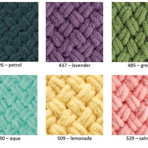 Yarn Alize Puffy plush yarn Puffy Color yarn loops yarn children's yarn baby yarn blanket yarn plaid yarn velvet yarn no hook yarn no needle image 8