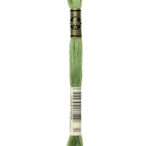 DMC 989 cotton embroidery floss 100% cotton embroidery thread embroidery fiber embroidery string mouline cotton mouline fiber mouline string