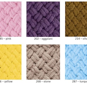 Yarn Alize Puffy plush yarn Puffy Color yarn loops yarn children's yarn baby yarn blanket yarn plaid yarn velvet yarn no hook yarn no needle image 6