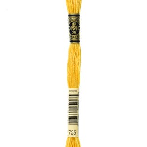 DMC 725 cotton embroidery floss 100% cotton embroidery thread embroidery fiber embroidery string mouline cotton mouline fiber mouline string