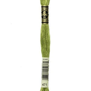 DMC 471 cotton embroidery floss 100% cotton embroidery thread embroidery fiber embroidery string mouline cotton mouline fiber mouline string