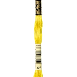 DMC 307 cotton embroidery floss 100% cotton embroidery thread embroidery fiber embroidery string mouline cotton mouline fiber mouline string