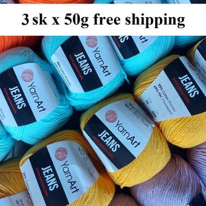 Yarn YarnArt Jeans 3x50g yarn аmigurumi cotton yarn yarn toys yarn crochet cotton knitting cotton string cotton fiber classic yarn Turkish