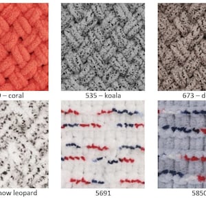 Yarn Alize Puffy plush yarn Puffy Color yarn loops yarn children's yarn baby yarn blanket yarn plaid yarn velvet yarn no hook yarn no needle image 9
