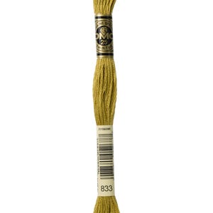 DMC 833 cotton embroidery floss 100% cotton embroidery thread embroidery fiber embroidery string mouline cotton mouline fiber mouline string