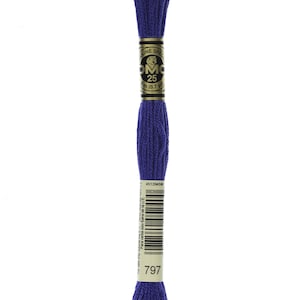 DMC 797 cotton embroidery floss 100% cotton embroidery thread embroidery fiber embroidery string mouline cotton mouline fiber mouline string
