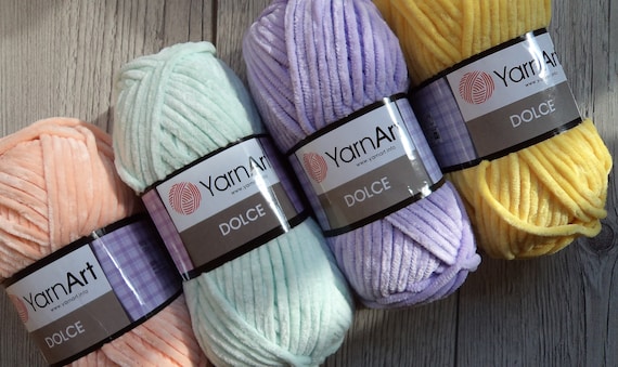 Plush yarn YarnArt Dolce yarn blanket yarn velvet yarn velours yarn pillow yarn terry yarn amigurumi yarn faux fur yarn long eyelash yarn