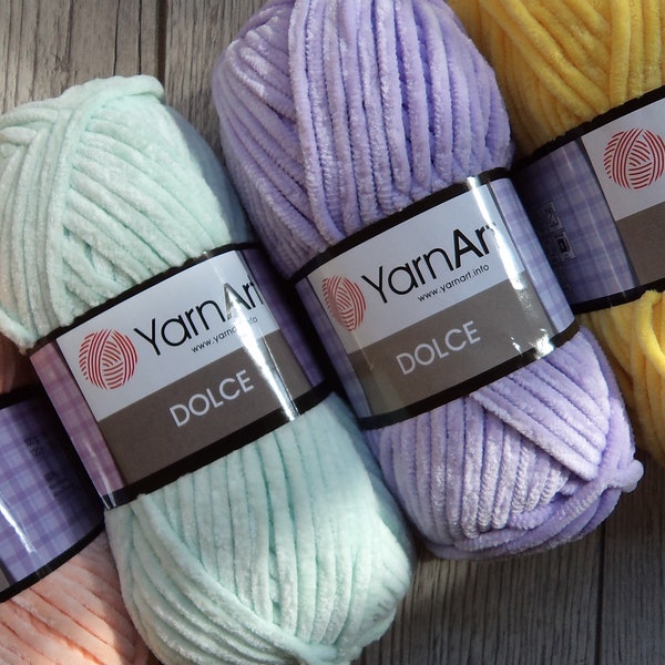 Plush yarn YarnArt Dolce yarn blanket yarn velvet yarn velours yarn pillow yarn terry yarn amigurumi yarn faux fur yarn long eyelash yarn