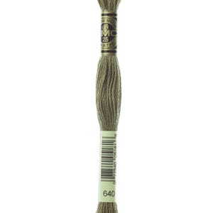 DMC 640 cotton embroidery floss 100% cotton embroidery thread embroidery fiber embroidery string mouline cotton mouline fiber mouline string
