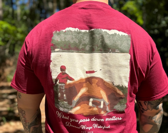 Waterfowl Hunting Shirt | “What You Pass Down Matters” Hunting Dog Training Tee | Duck Hunting Lifestyle Apparel | Outdoor Heritage Shirt