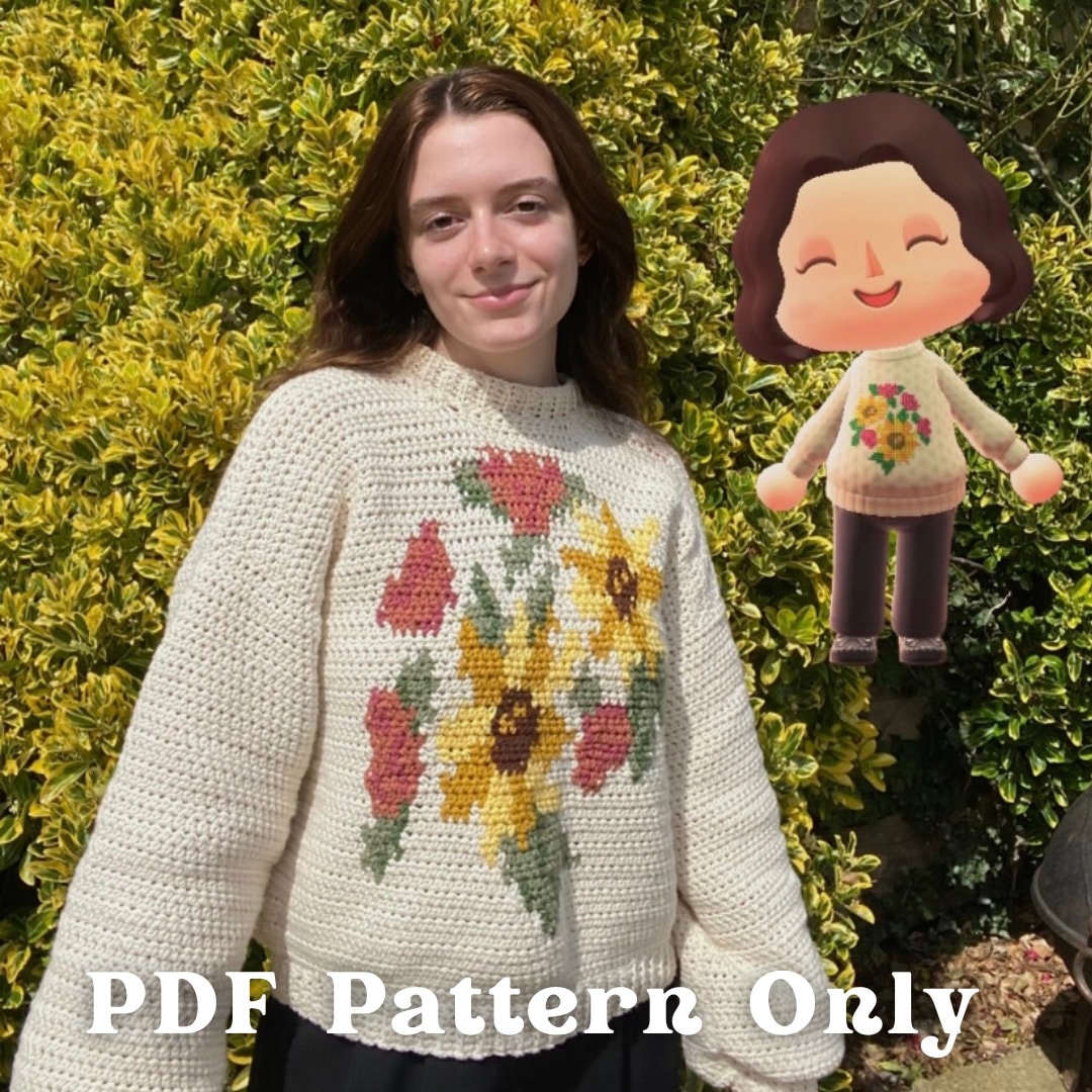 Mom's Sweater Crochet Pattern ACNH Inspired PDF Pattern Only Etsy
