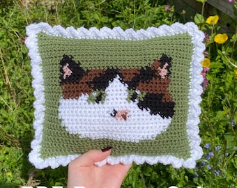 Kitty Cushion Crochet Pattern (PATTERN ONLY)