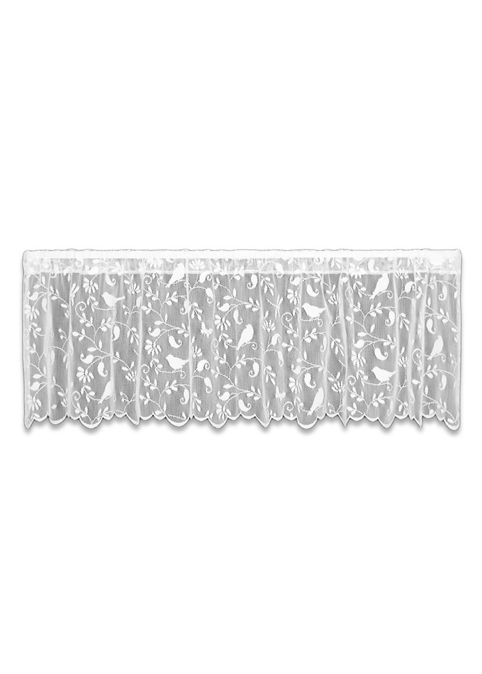 Bristol Song Birds and Flowers White Lace Valance Etsy
