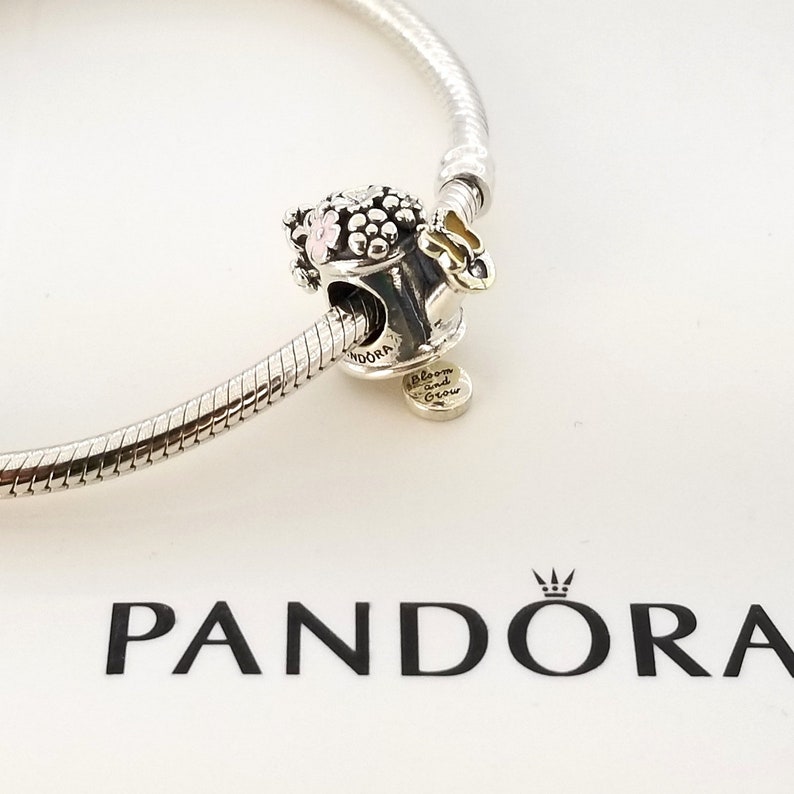 New Pandora Sterling Silver Blooming Watering Can Charm Etsy
