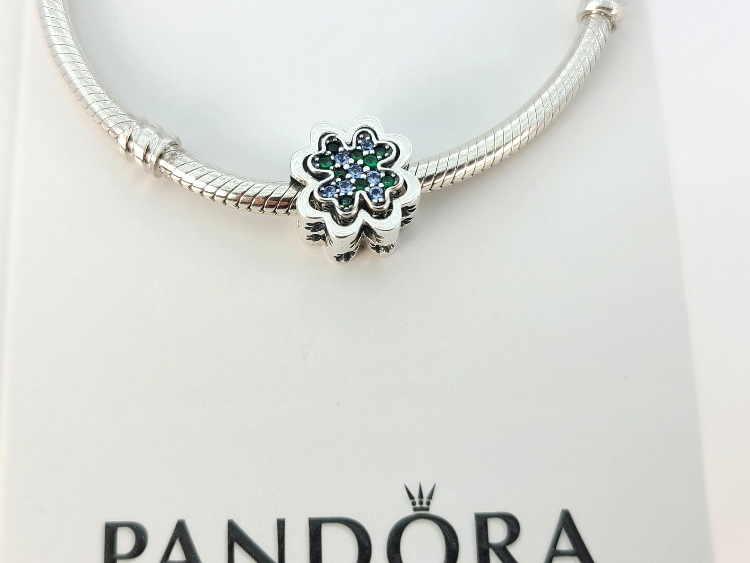 New Pandora Splittable Four Leaf Clover Charm # 792752C01 W